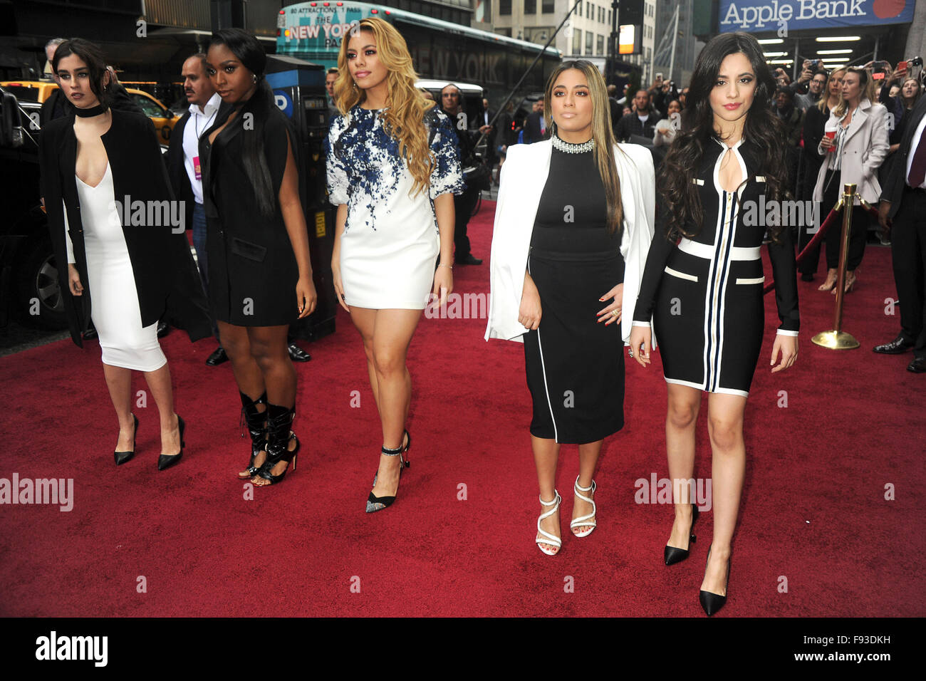 New York City. 11th Dec, 2015. Lauren Jauregui, Normani Kordei, Dinah