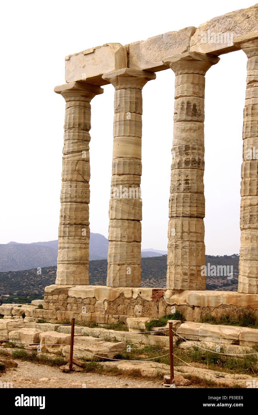 The Temple of Poseidon at Sounion Greece Stock Photo - Alamy