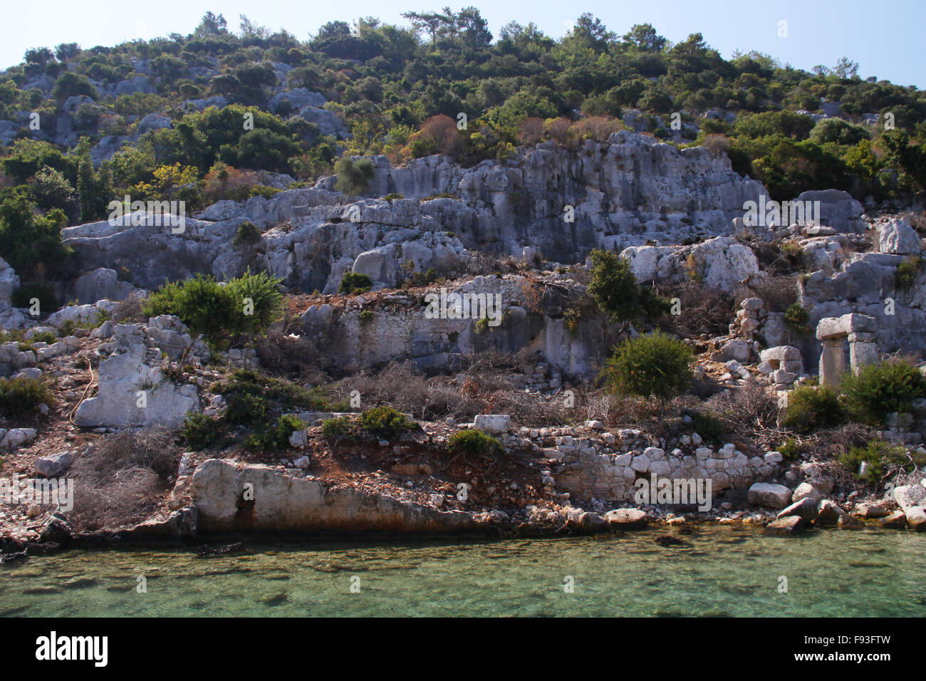 Turkish Riviera Rugged Rocks Beach Sea and Rocks inTurkey Stock Photo - Alamy