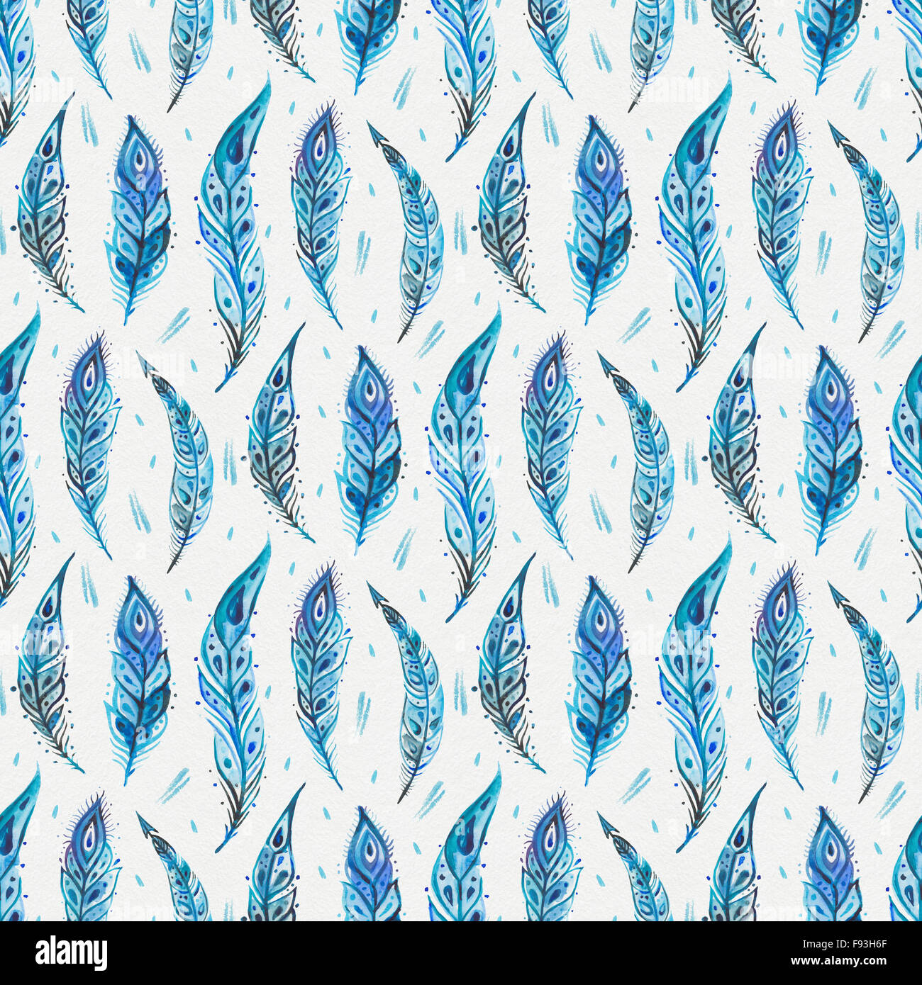 Watercolor feathers background Stock Photo - Alamy