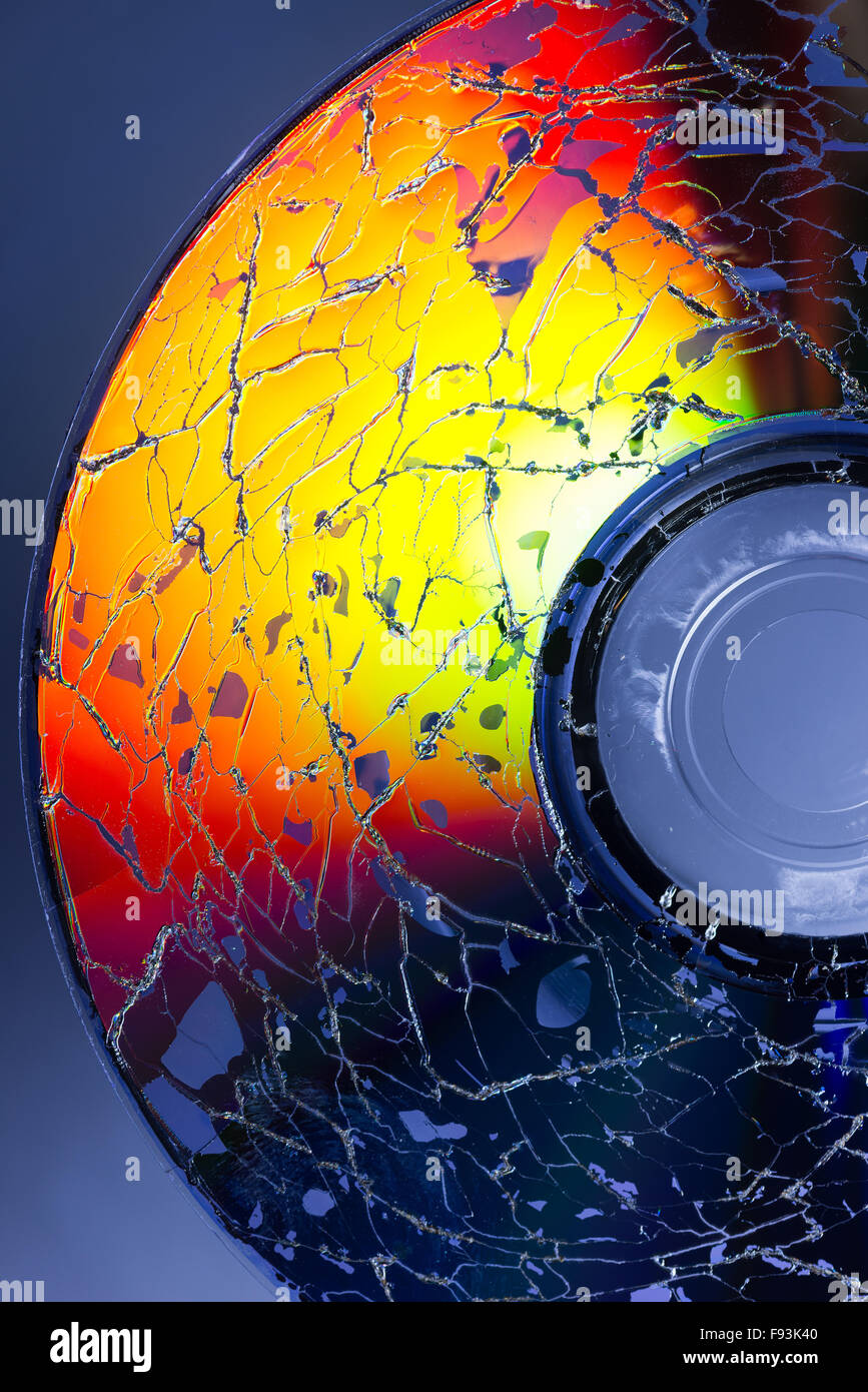 corrupted and lost data from archival back up system dvd or cd ruined failed information storage