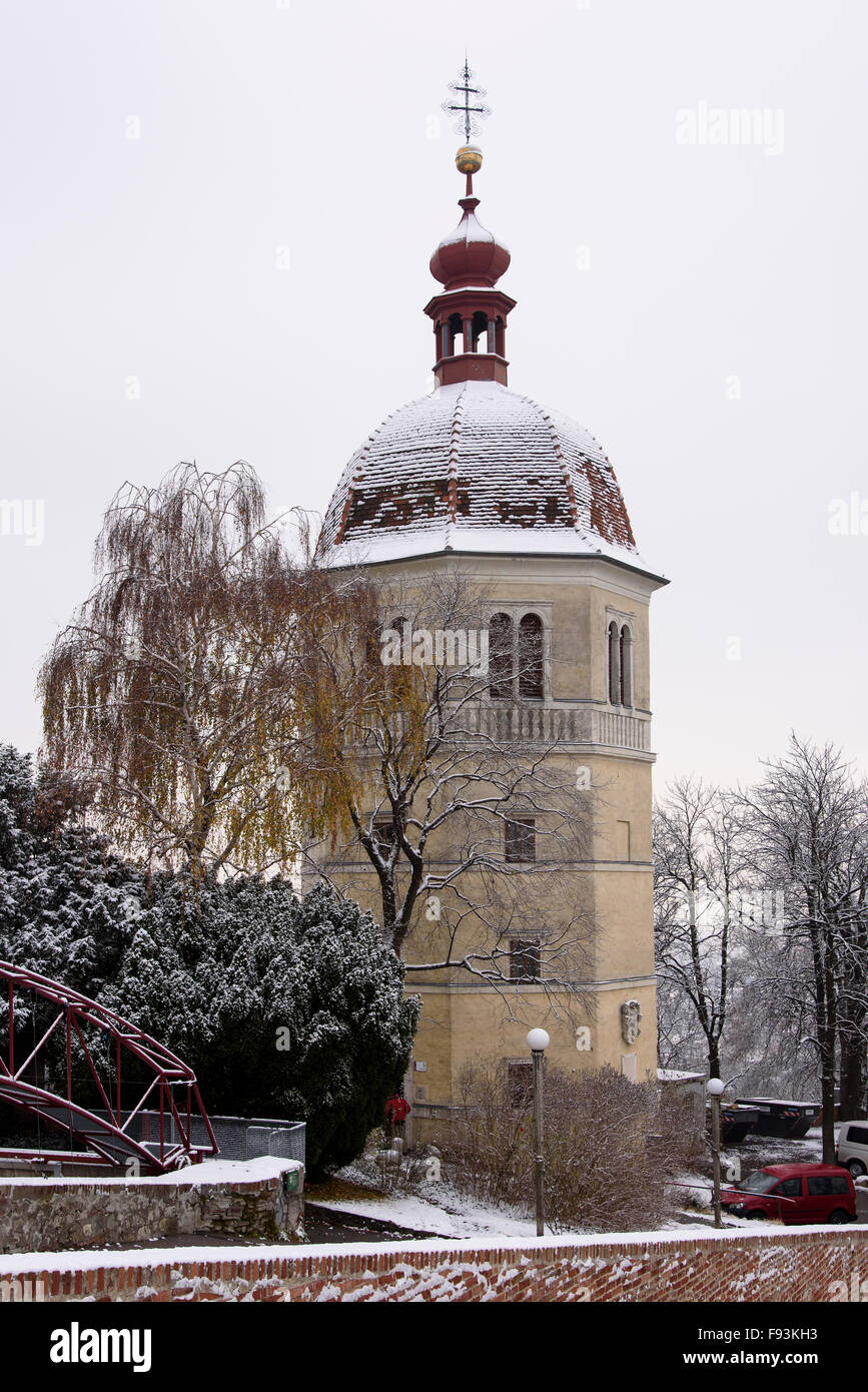 Belltower on castle hill, Graz, Styria, Austria Stock Photo