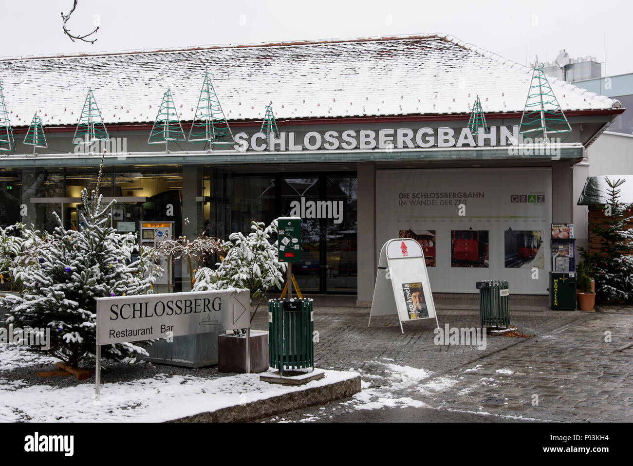 Hillstatton of Schlossbergbahn, Graz, Styria, Austria Stock Photo