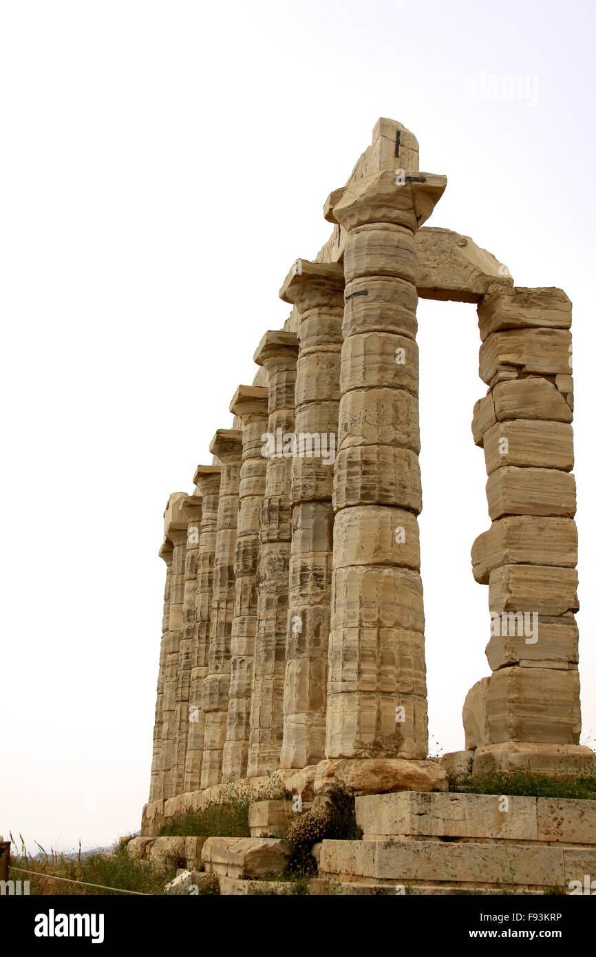 The Temple of Poseidon at Sounion Greece Stock Photo - Alamy