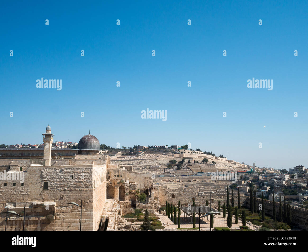 View to the the Mount of Olives from Old Jerusalem Stock Photo - Alamy