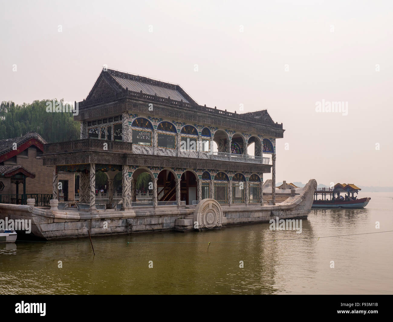 marble ship in the summerpalace, Yi He Yuan,Beijing, China Asia, world heritage Stock Photo