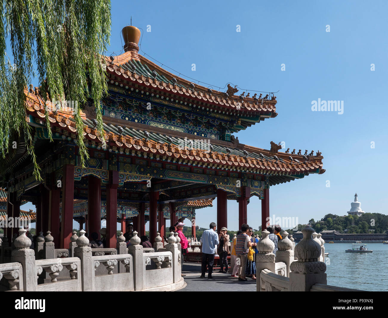 Fivedragon-Pavilion in Beihai Park, Beijing, China, Asia Stock Photo