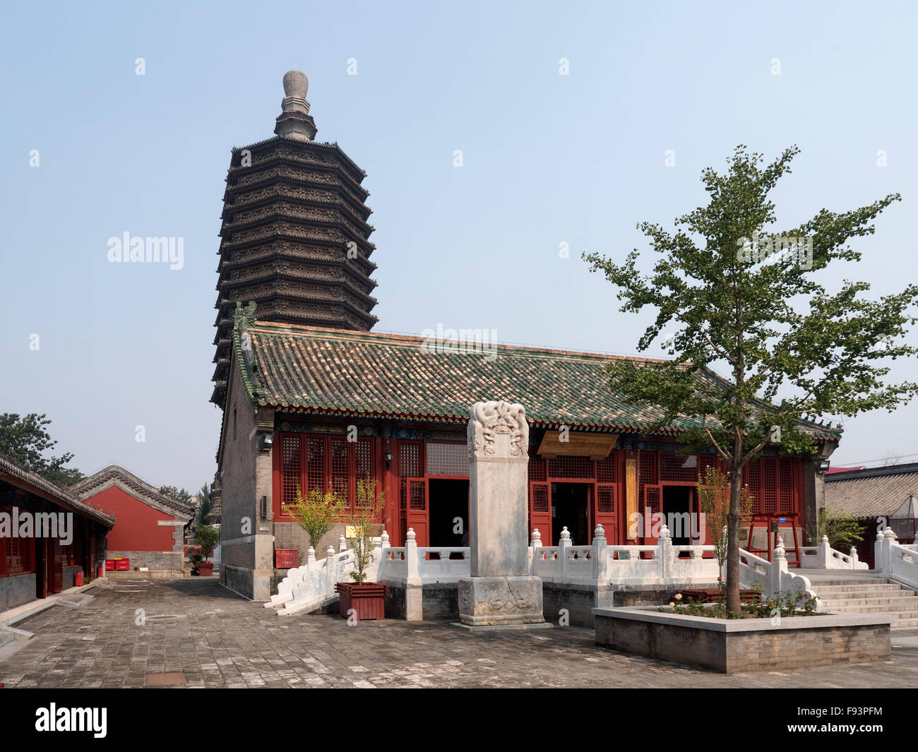 Buddhistic Tianning Si-Pagoda, Beijing, China, Asia Stock Photo