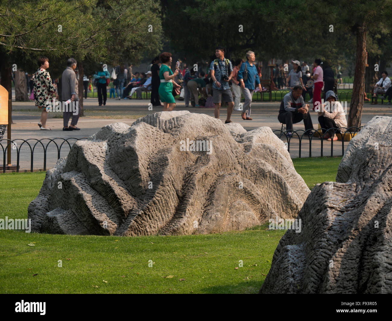7-star-rocks from Ming period in the temple of Heaven park, Beijing ...