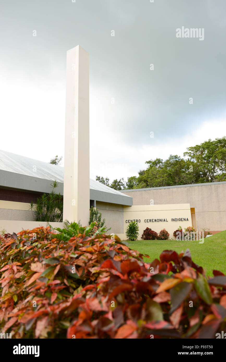 Entrance of the Tibes Indigenous Ceremonial Center and Museum of indigenous Cultures. Ponce, Puerto Rico. Caribbean Island Stock Photo