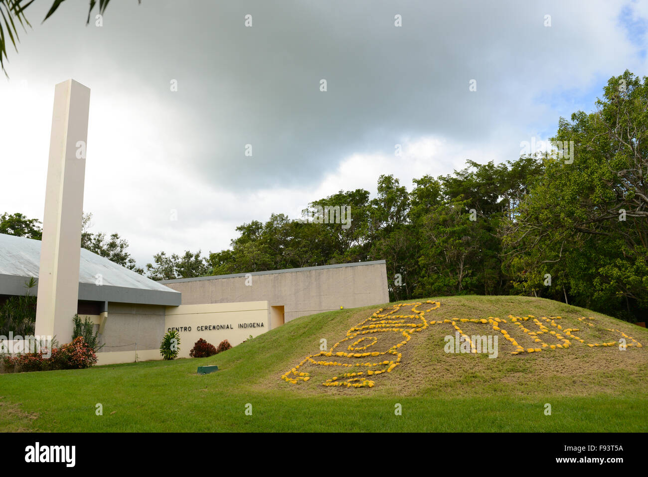 Entrance of the Tibes Indigenous Ceremonial Center and Museum of indigenous Cultures. Ponce, Puerto Rico. Caribbean Island Stock Photo