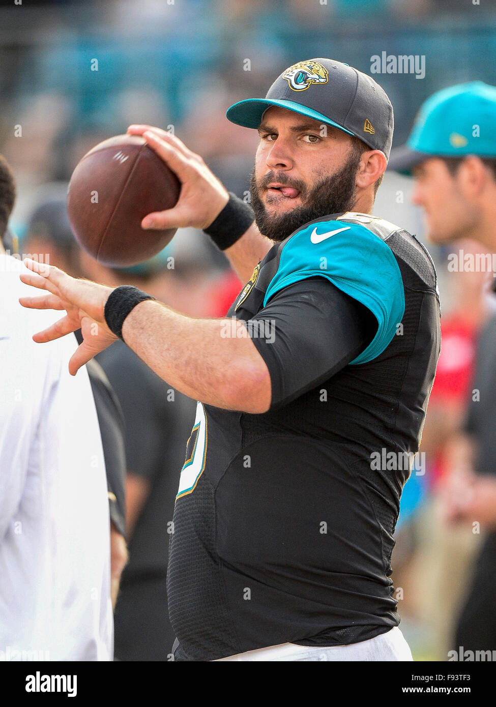 November 19, 2015: Jacksonville Jaguars quarterback Blake Bortles #5 comes  out of the tunnel during introductions before the game between the  Tennessee Titans and the Jacksonville Jaguars at EverBank Field in  Jacksonville