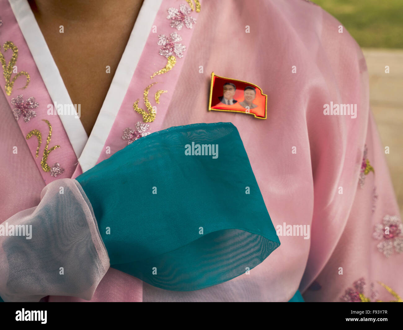 Woman in Korean Costume, North Korea, Asia Stock Photo