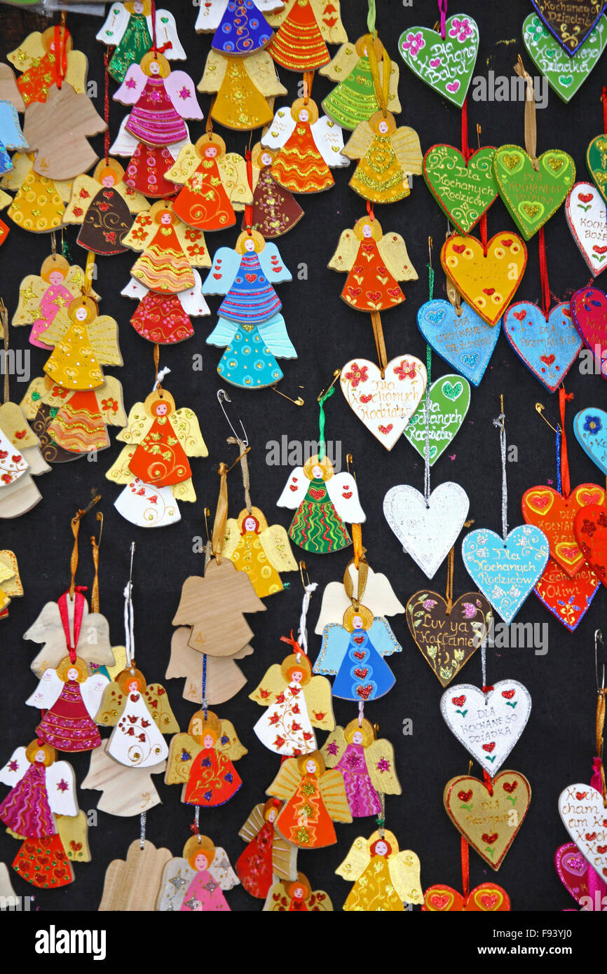 close up small handmade christmas angels on a market stall in krakow poland stock - Christmas Angels For Sale close up small handmade christmas angels on a market stall in krakow poland stock - Christmas Angels For Sale