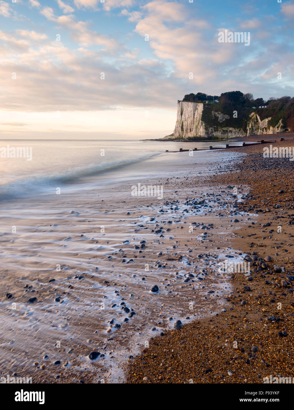 The White Cliffs of Dover at St. Margaret's Bay, Dover, Kent. Stock Photo