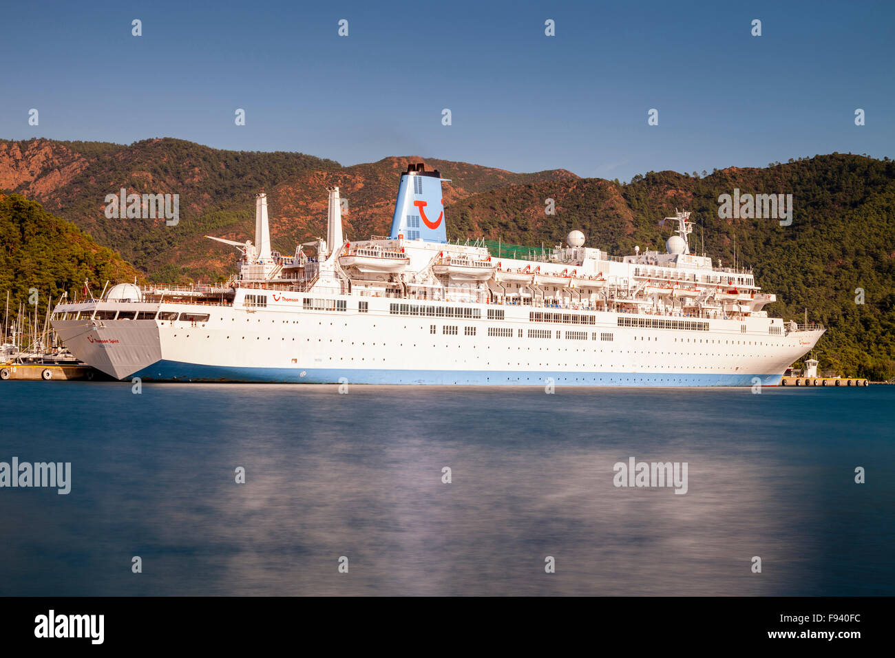 Thomson Spirit Cruise Ship, Marmaris, Mugla Province, Turkey Stock Photo