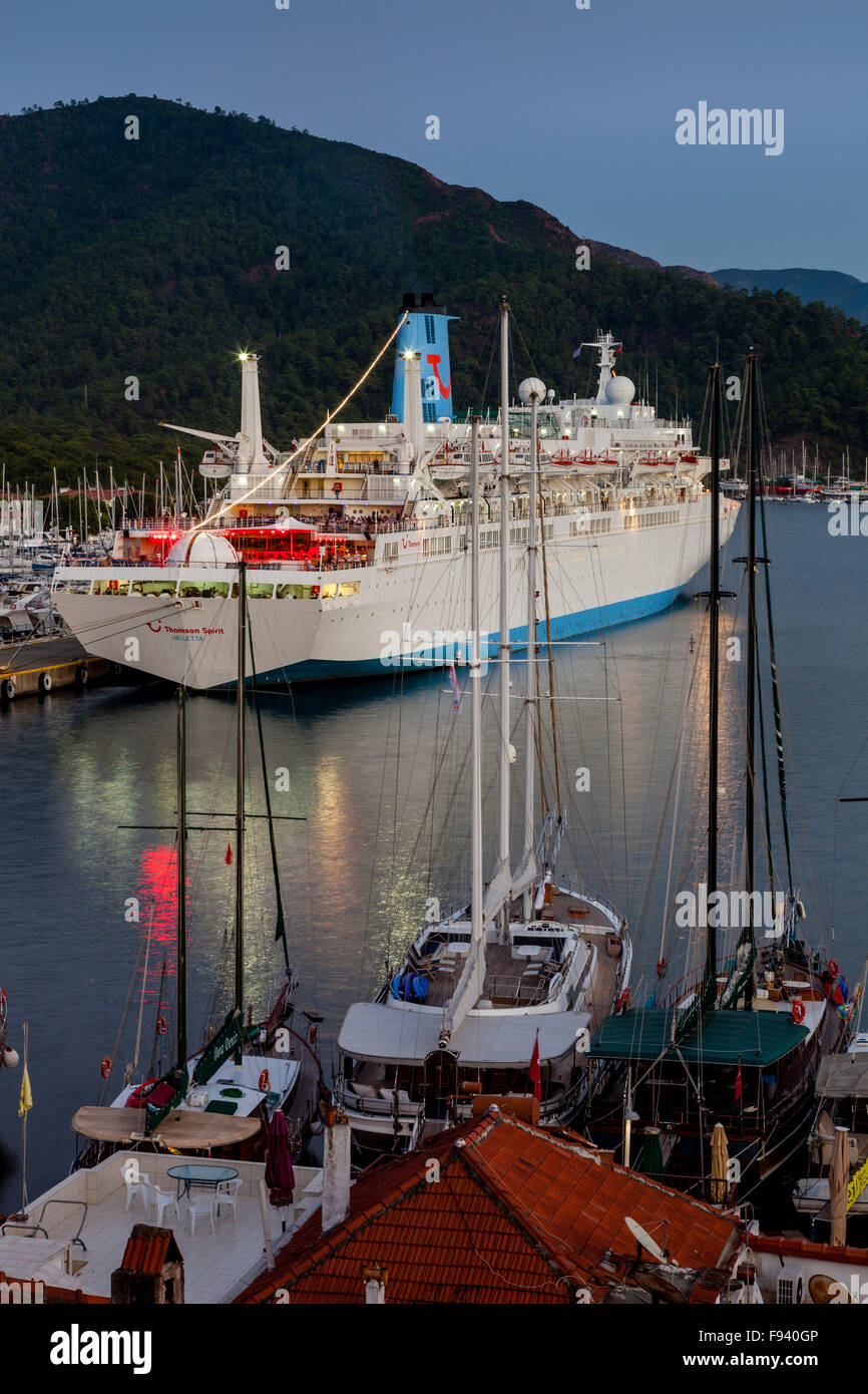 Thomson Spirit Cruise Ship, Marmaris, Mugla Province, Turkey Stock Photo