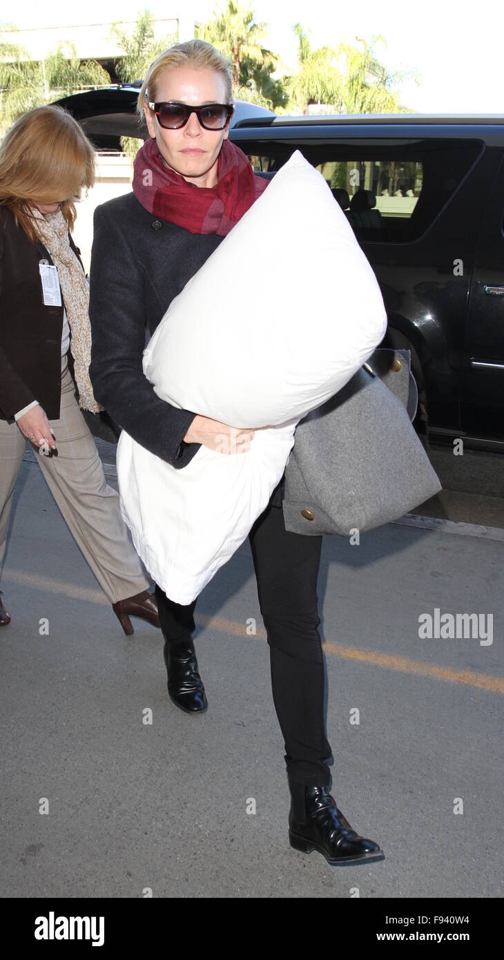 Chelsea Handler departs from Los Angeles International Airport Featuring: Chelsea Handler Where: Los Angeles, California, United States When: 12 Nov 2015 Stock Photo