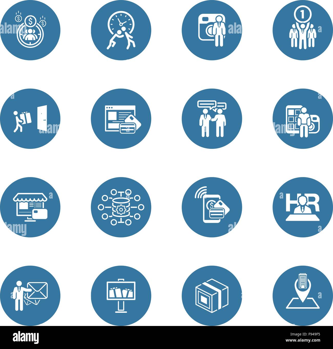 Flat Design Business Icons Set Stock Vector Image & Art - Alamy