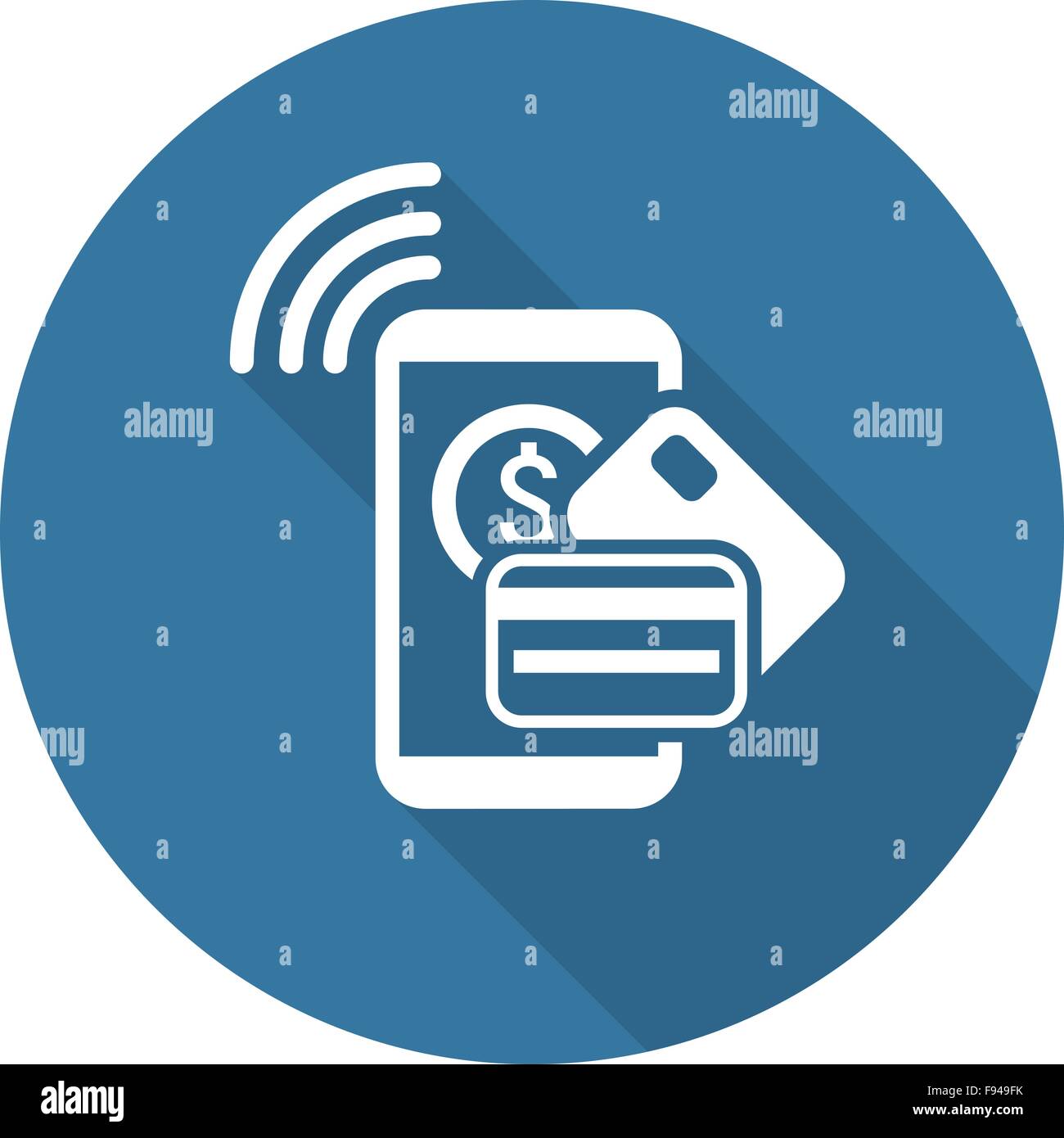 Mobile Payment Icon. Flat Design Stock Vector Image & Art - Alamy