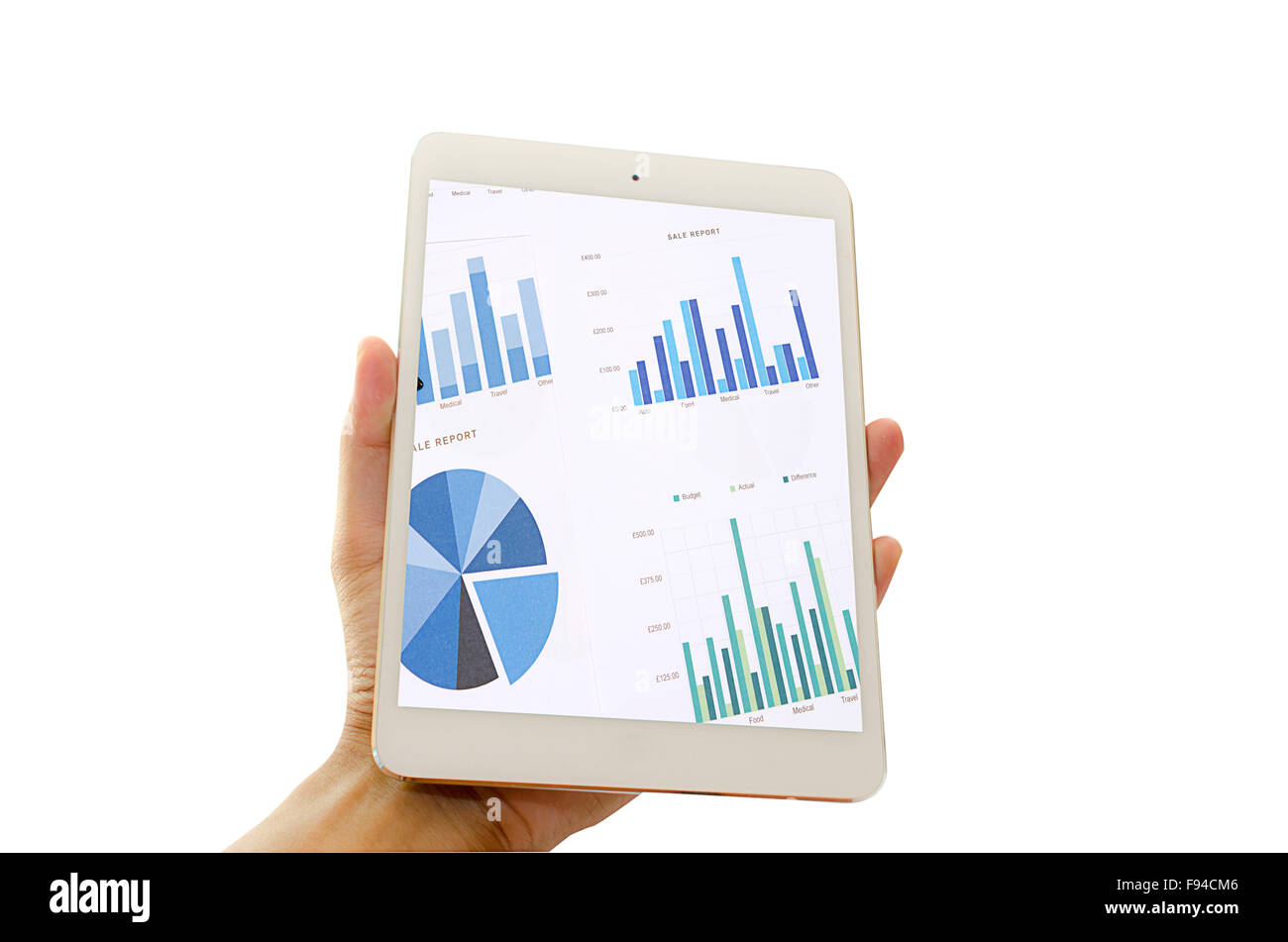 Businessman Analyzing Graph On Digital Tablet Stock Photo - Alamy