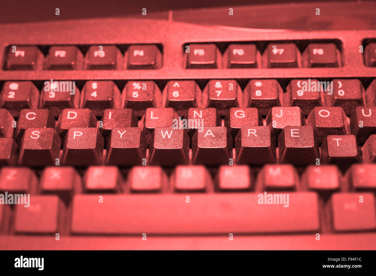 Keyboard with the word malware elevated Stock Photo Alamy