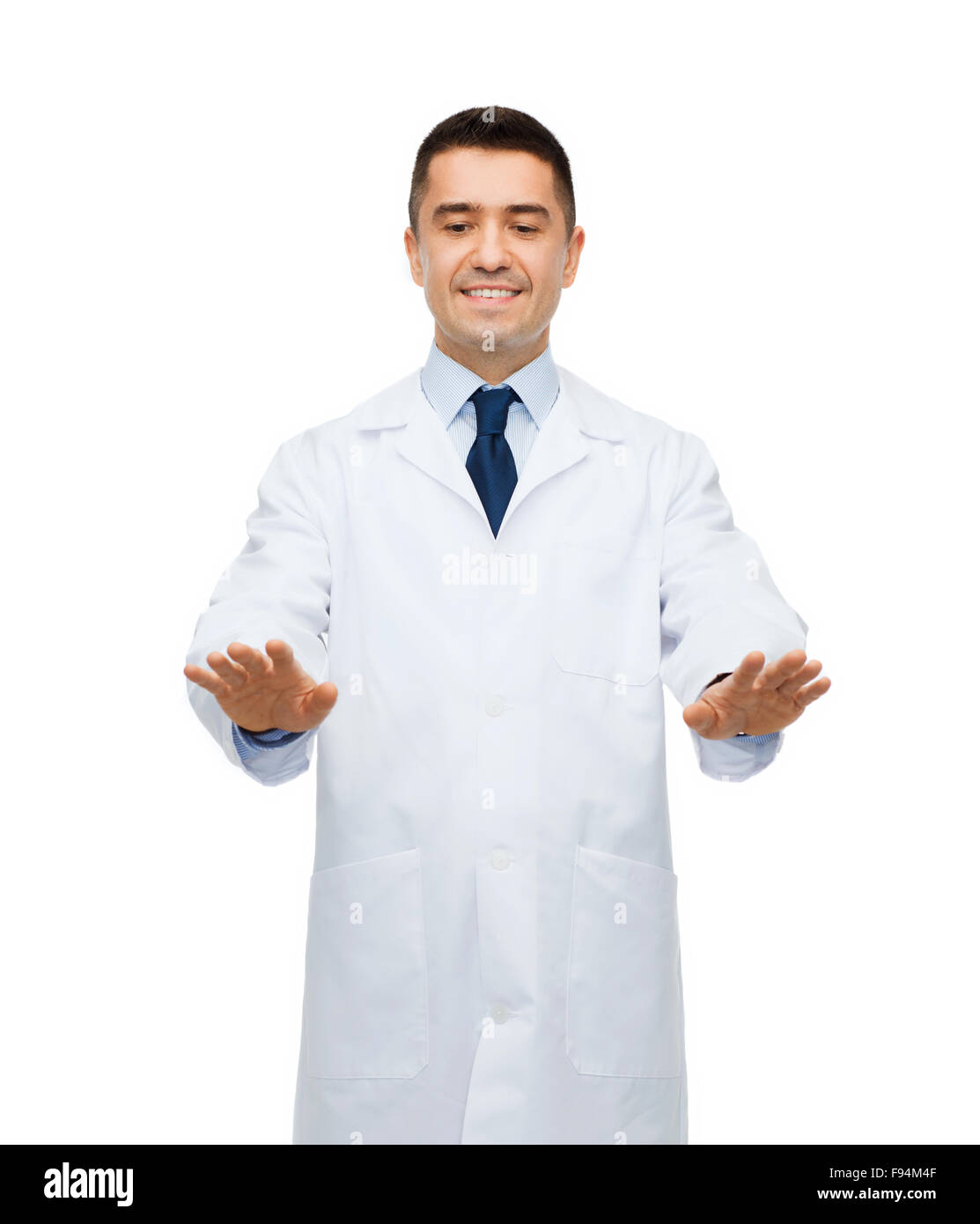 Cheerful hispanic male doctor hi-res stock photography and images - Alamy