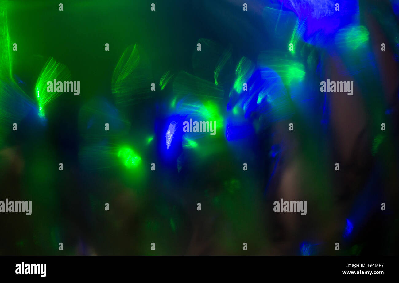 blue green night lights bokeh over dark background Stock Photo - Alamy