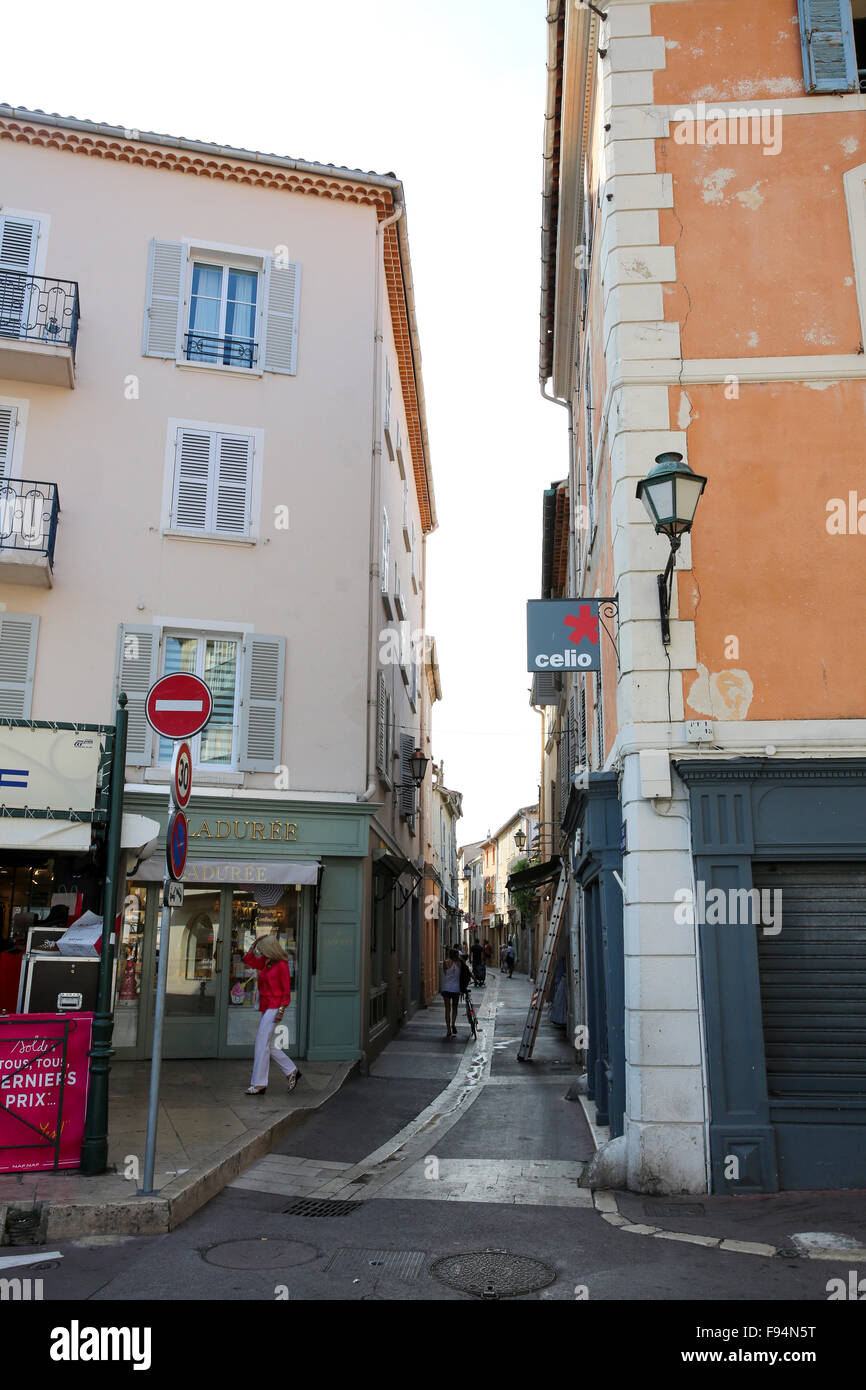 street scene Saint-Tropez, France Stock Photo