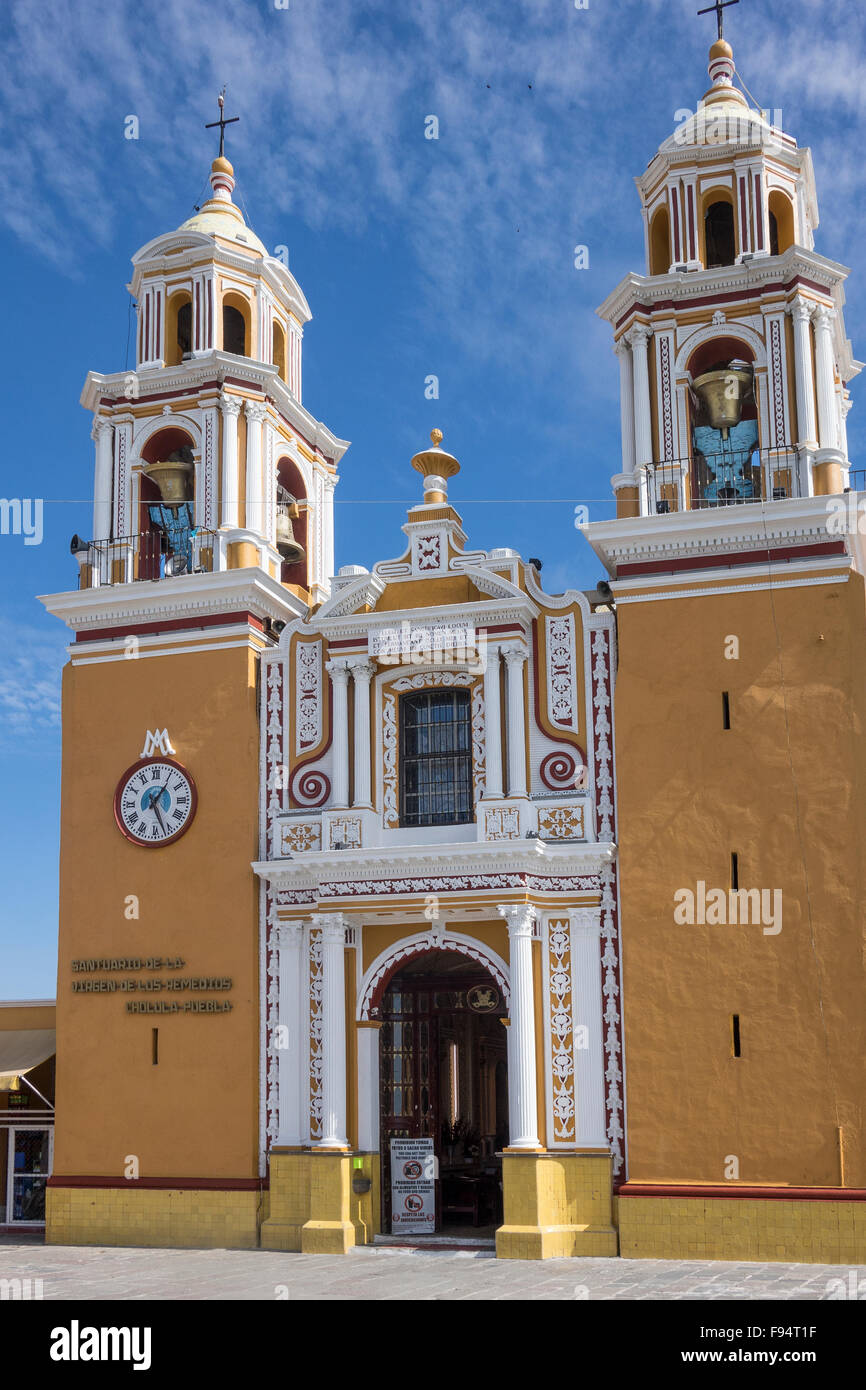 Mexico, Puebla, Cholula, Sanctuary of Virgin of Remedios Stock Photo