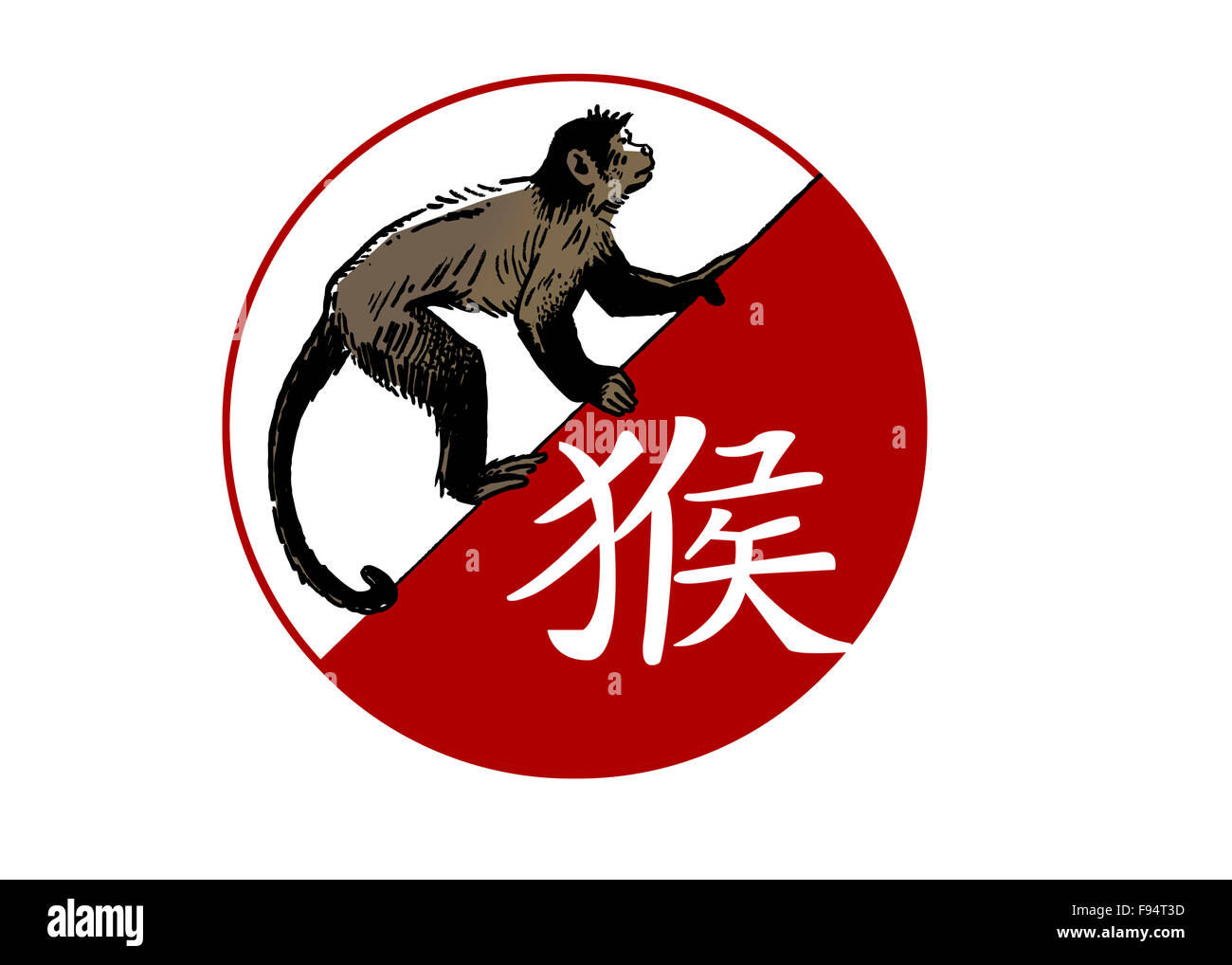Monkey Chinese Horoscope Sign Stock Photos & Monkey Chinese Horoscope