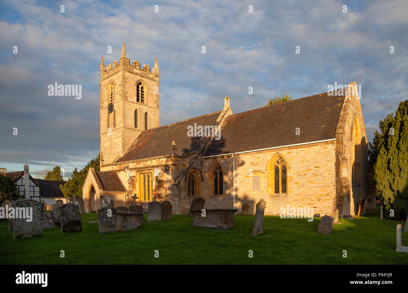 Welford on Avon church, Warwickshire, England. Stock Photo