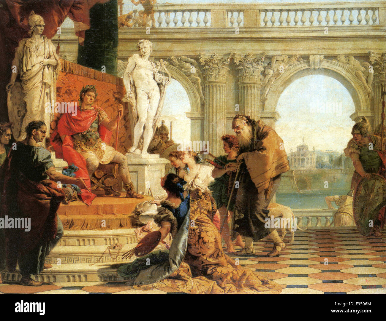 Giovanni Battista Tiepolo - Maecenas Presenting the Liberal Arts to Emperor Augustus Stock Photo