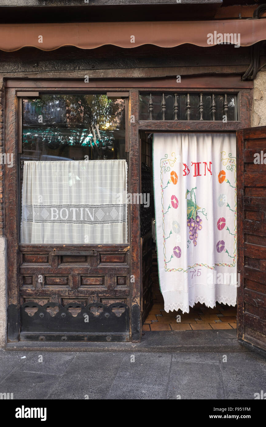 Restaurante Sobrino de Botin Madrid - the oldest restaurant in the world Stock Photo