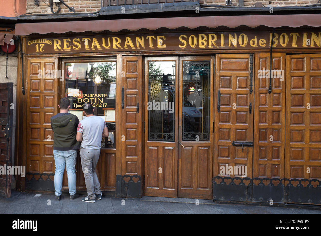 Restaurante Sobrino de Botín Madrid - the oldest restaurant in the world Stock Photo