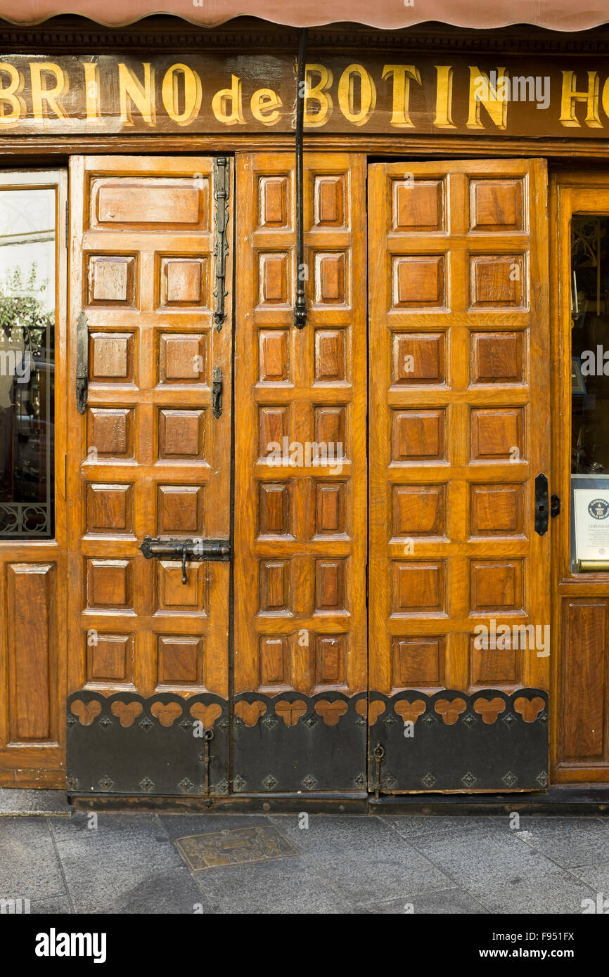 Botin Restaurant Madrid Spain Stock Photo