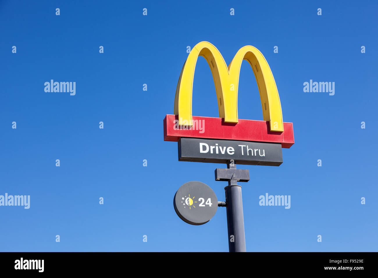 McDonald's fast food restaurant logo Stock Photo