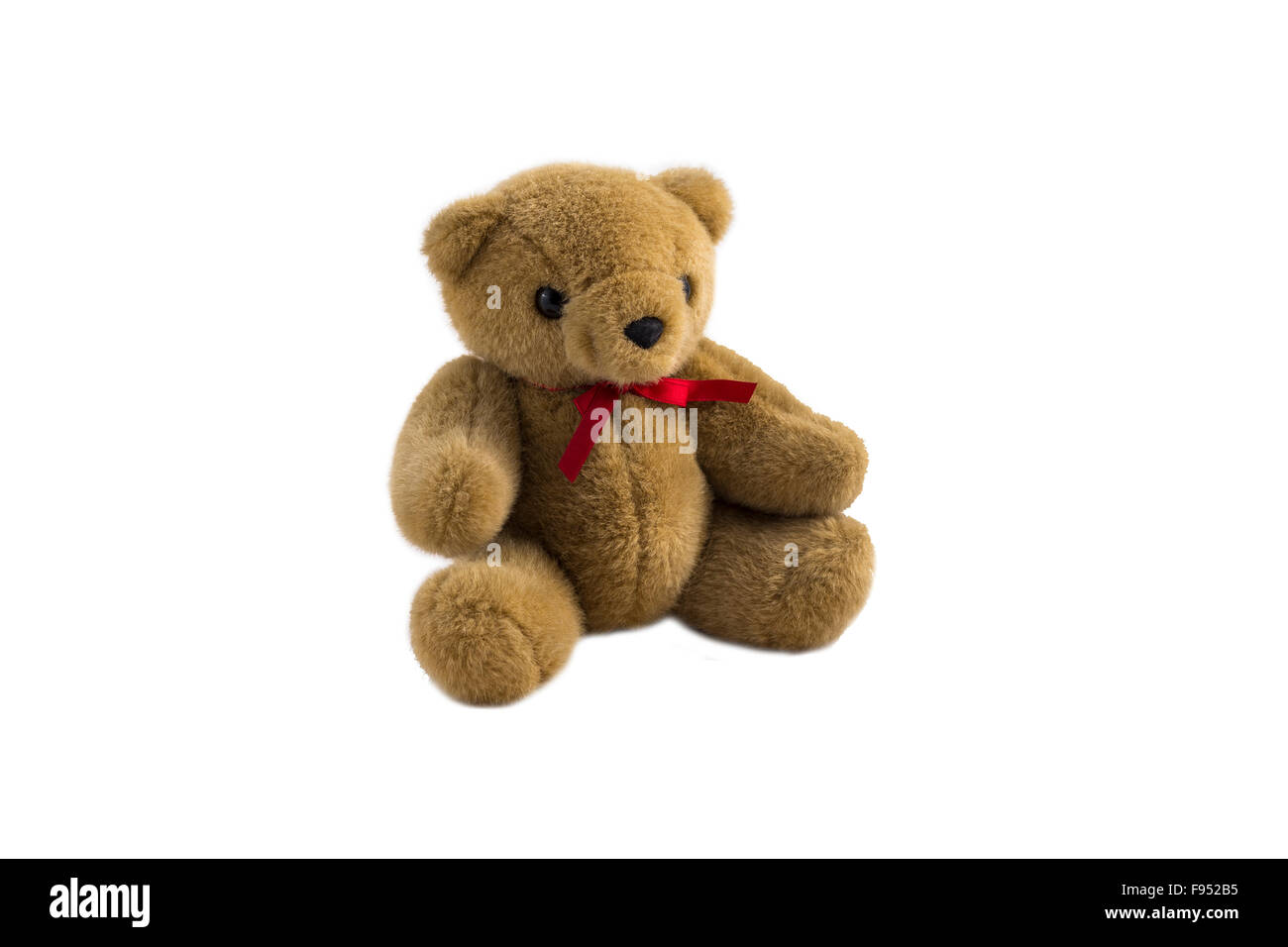 brown teddy bear on a white background Stock Photo - Alamy