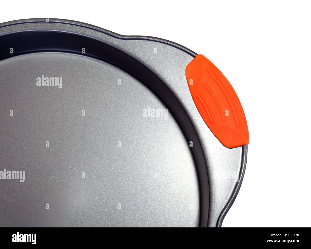 Closeup of cooking pan over white background Stock Photo Alamy