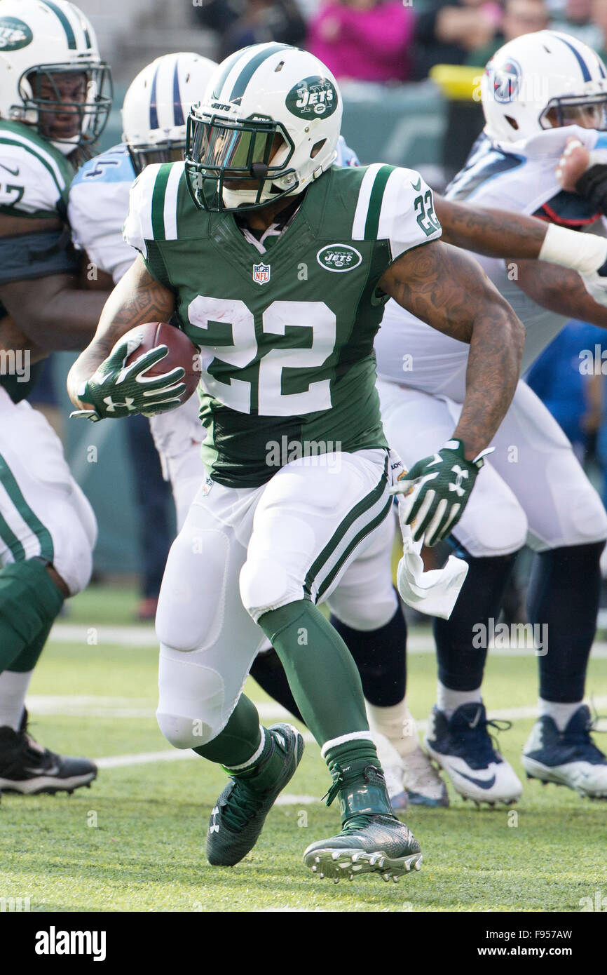 December 13, 2015, New York Jets running back Stevan Ridley (22) runs with  the ball during the NFL game between the Tennessee Titans and the New York  Jets at MetLife Stadium in