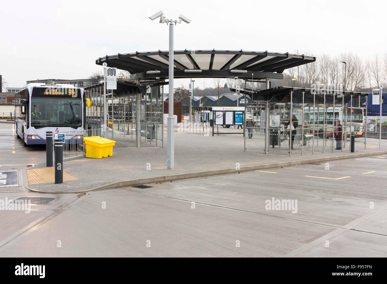14/12/15 The new Radcliffe bus station , near Bury Greater Manchester Stock Photo