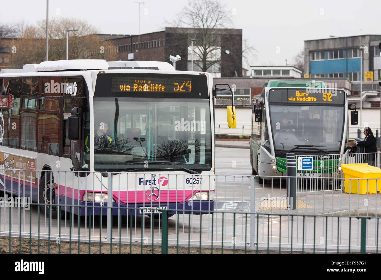 14/12/15 The new Radcliffe bus station , near Bury Greater Manchester Stock Photo