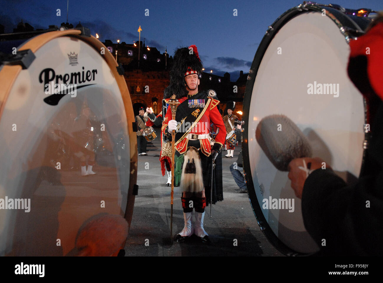 Massed pipes and drums at the 2011 Edinburgh Military Tattoo in
