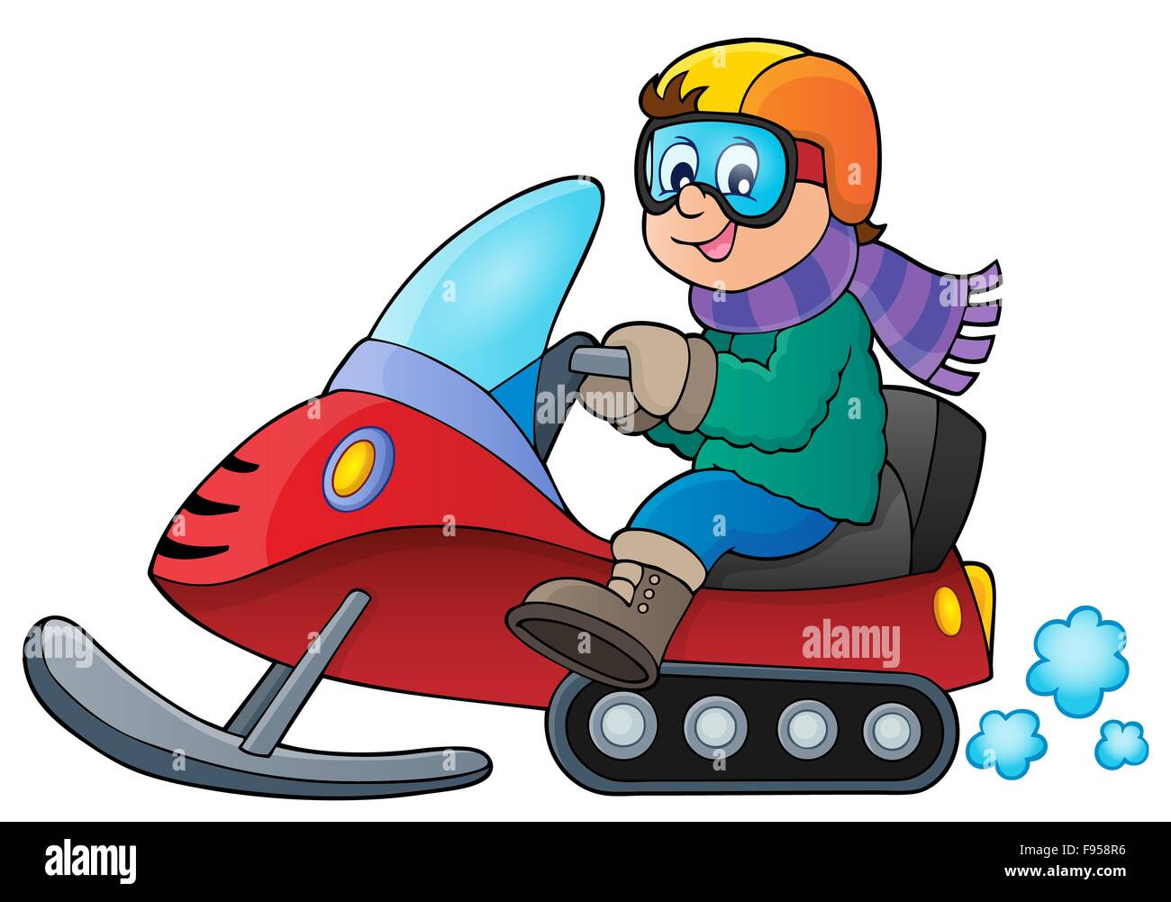 Snowmobile theme image 1 - picture illustration Stock Photo - Alamy