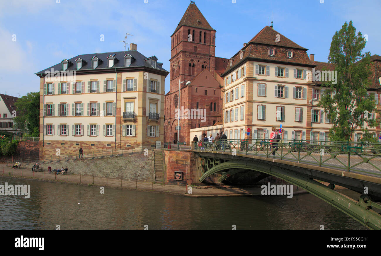 France, Alsace, Strasbourg, St-Thomas Church, Stock Photo