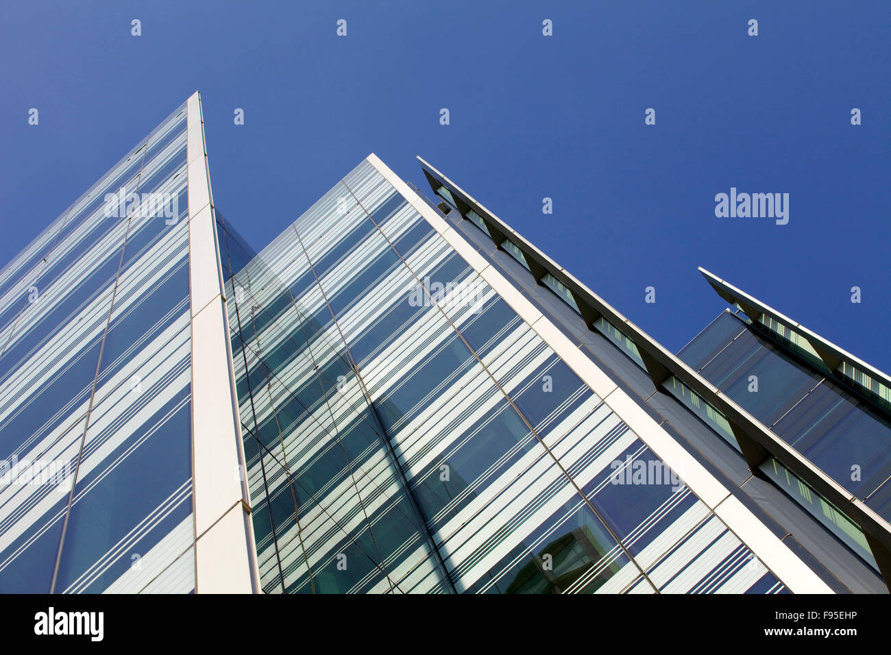 10 Hammersmith Grove W6 London. New office development by Wates Construction for Development Securities in Hammersmith, London. Exterior view of office building. Contemporary architecture with a glass facade. Stock Photo