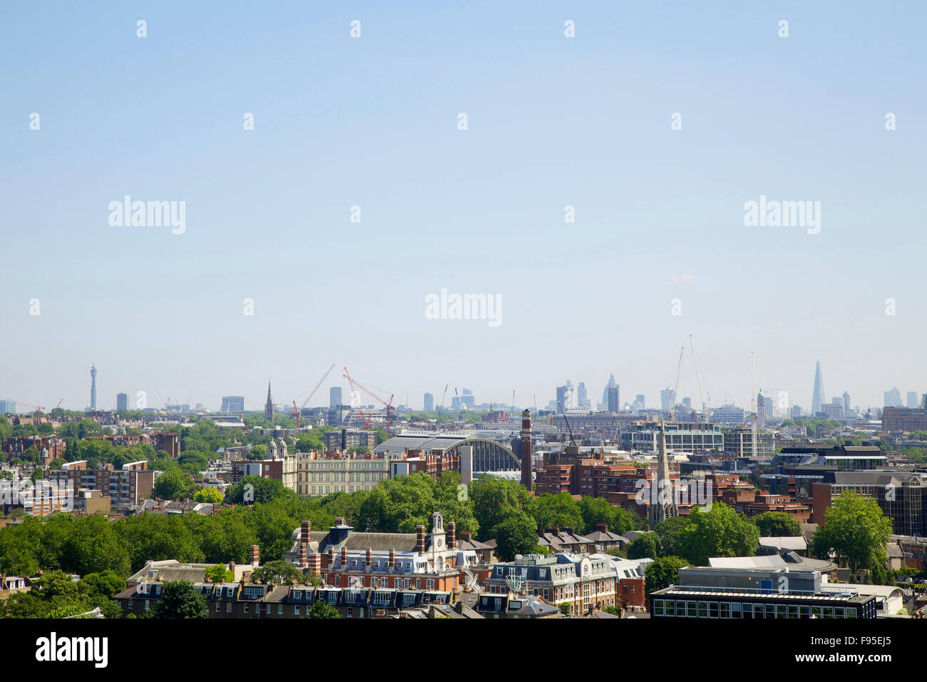 10 Hammersmith Grove W6 London. New office development by Wates Construction for Development Securities in Hammersmith, London. View of London from an office building in Hammersmith. Urban scene. Stock Photo