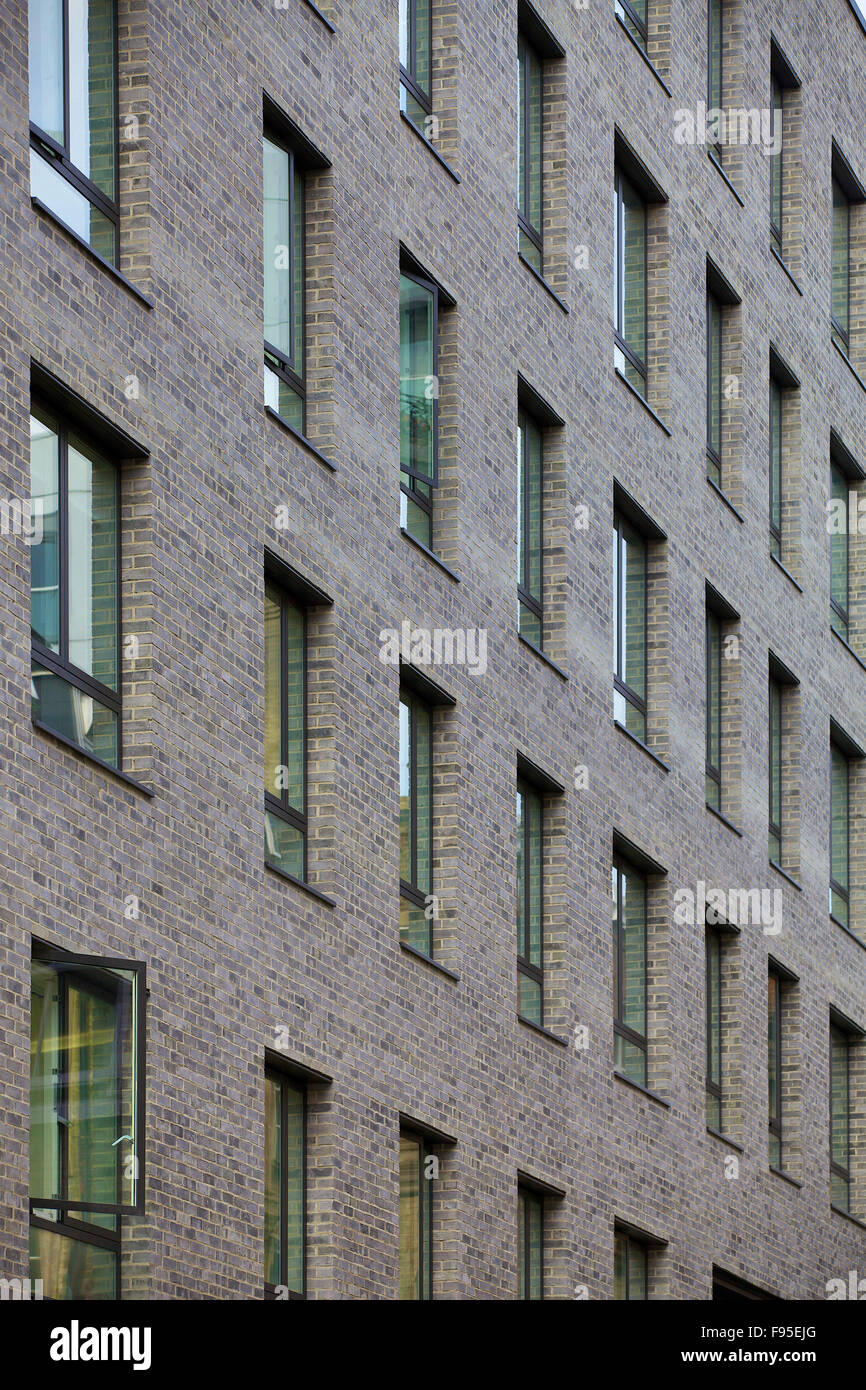 Apartments, 28 Leonard Street, London. Exterior view of an apartment