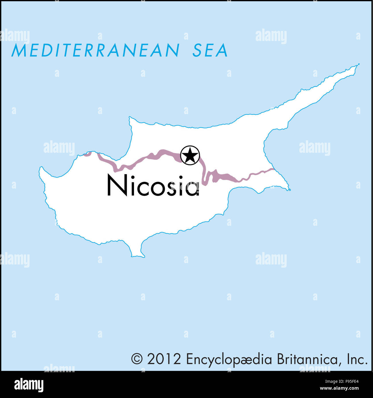 Nicosia cyprus maps cartography geography nicosia hi-res stock 