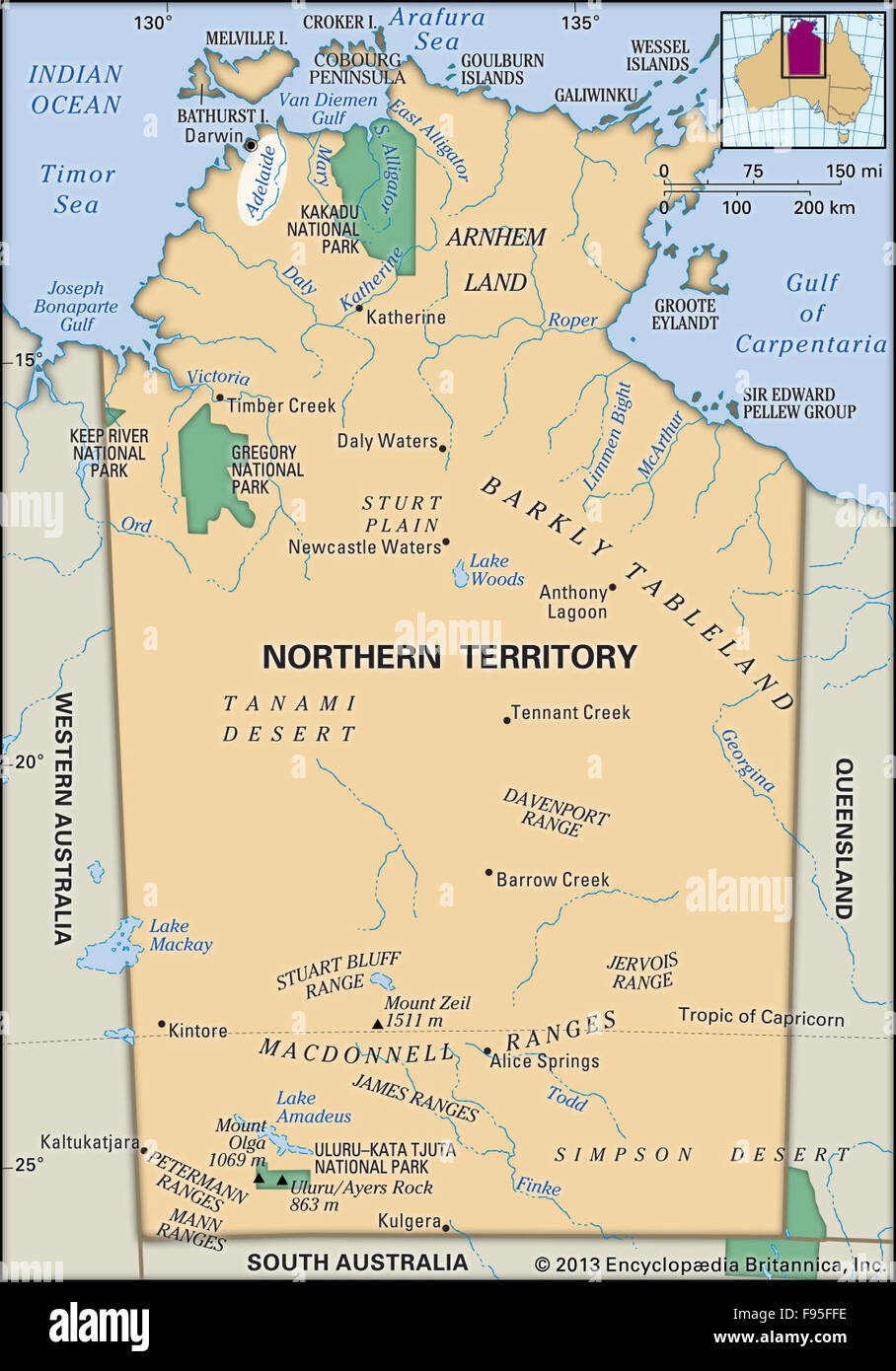Adelaide river northern territory australia maps hires stock